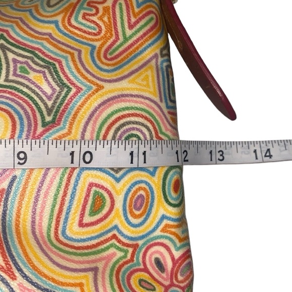 Vintage Dooney & Bourke Tan/Rainbow Hobo Shoulder Bag - Picture 16 of 17